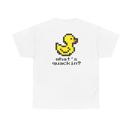 Retro Duck Graphic Unisex Heavy Cotton Tee - "What's Quackin'?"